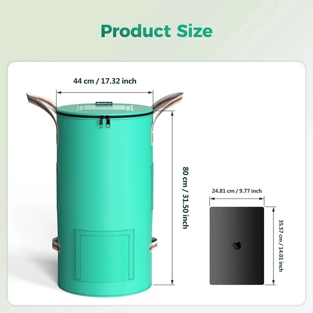 Alt view image 3 of 7 - Heavy-Duty 32 Gallon Compost Bin with Ventilation for Fast Decomposition