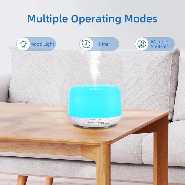 Alt view image 4 of 7 - 300ML Essential Oil Diffuser with Remote Control 8 Hour Aromatherapy Bliss