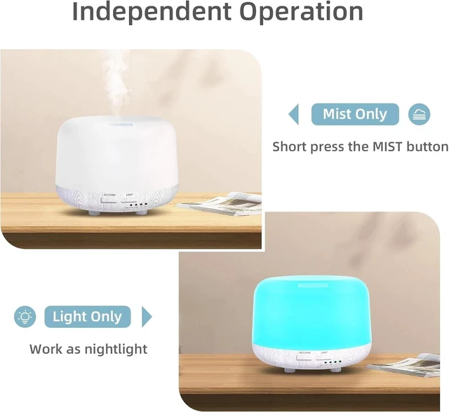 Alt view image 3 of 7 - 300ML Essential Oil Diffuser with Remote Control 8 Hour Aromatherapy Bliss