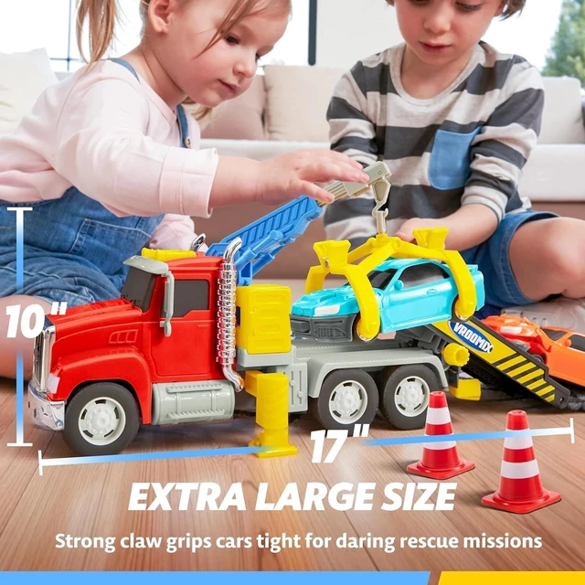 Alt view image 4 of 7 - Kids Tow Truck Toy with Lights and Sounds - Transforming Fun for Ages 3-7