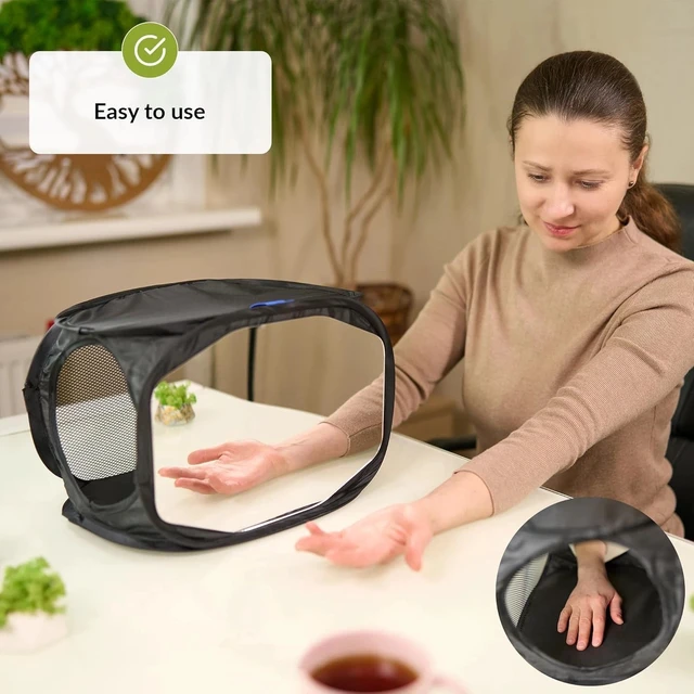 Alt view image 3 of 7 - Portable Mirror Therapy Box for Hand Rehabilitation Ideal for Stroke Recovery