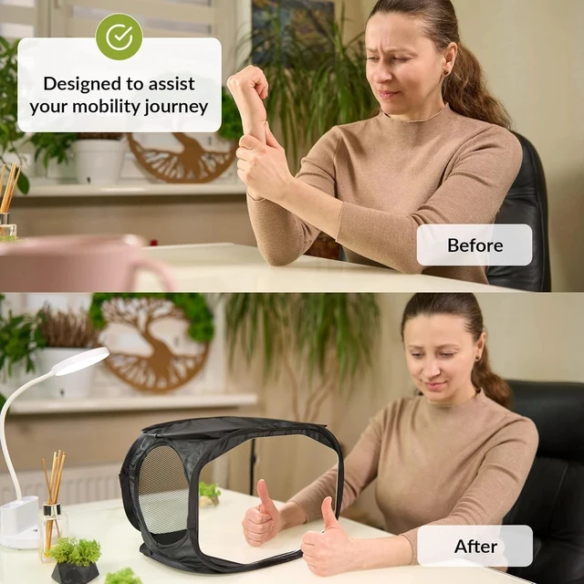 Alt view image 5 of 7 - Portable Mirror Therapy Box for Hand Rehabilitation Ideal for Stroke Recovery