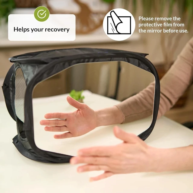 Alt view image 2 of 7 - Portable Mirror Therapy Box for Hand Rehabilitation Ideal for Stroke Recovery