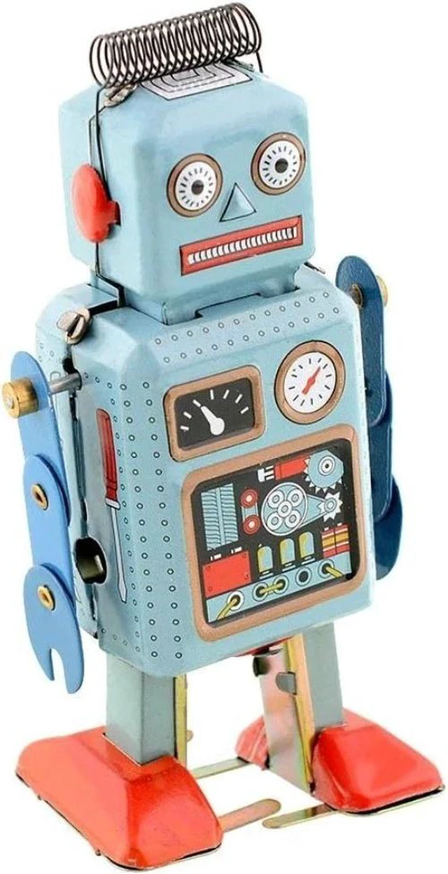 Main image of Collectible Vintage Robot Toy - Manually Wound Retro Classic Design