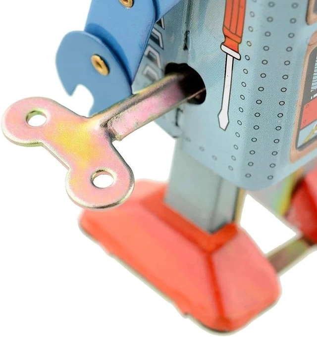Alt view image 6 of 7 - Collectible Vintage Robot Toy - Manually Wound Retro Classic Design