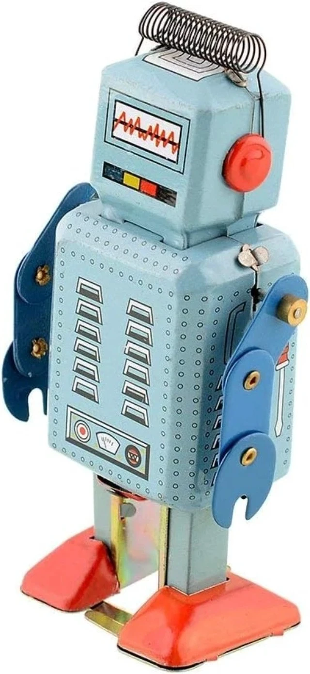 Alt view image 5 of 7 - Collectible Vintage Robot Toy - Manually Wound Retro Classic Design