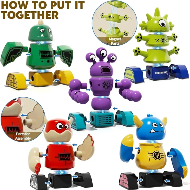 Alt view image 2 of 7 - Educational Magnetic Robot Toy for Toddlers - 35pcs, Creative Play for Ages 3-5