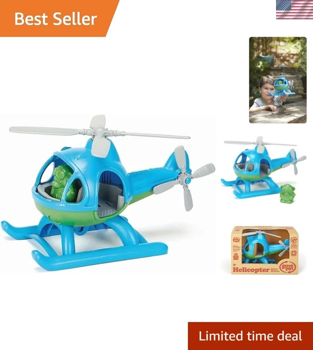 Alt view image 7 of 7 - Lightweight Eco-Friendly Helicopter for Children - Includes Pilot Bear Character