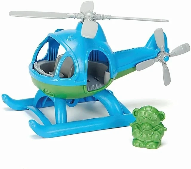 Alt view image 3 of 7 - Lightweight Eco-Friendly Helicopter for Children - Includes Pilot Bear Character