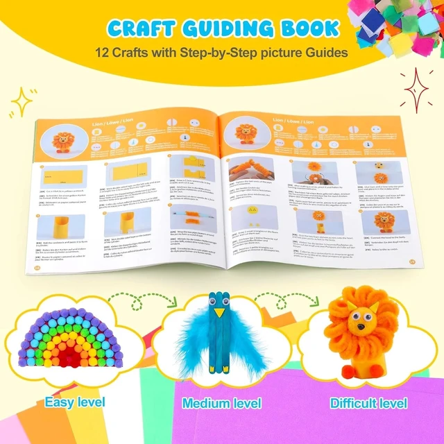 Alt view image 4 of 7 - All-In-One 3200+ Pcs Craft Supplies Kits - Perfect for Creative Kids Ages 4-12