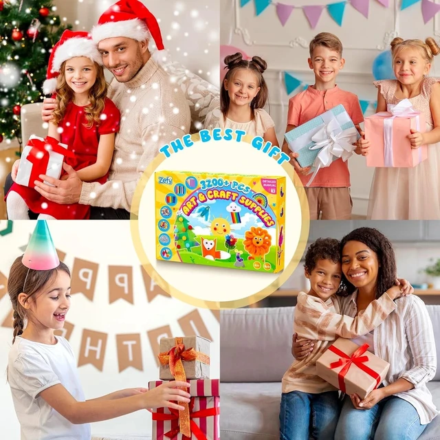 Alt view image 7 of 7 - All-In-One 3200+ Pcs Craft Supplies Kits - Perfect for Creative Kids Ages 4-12