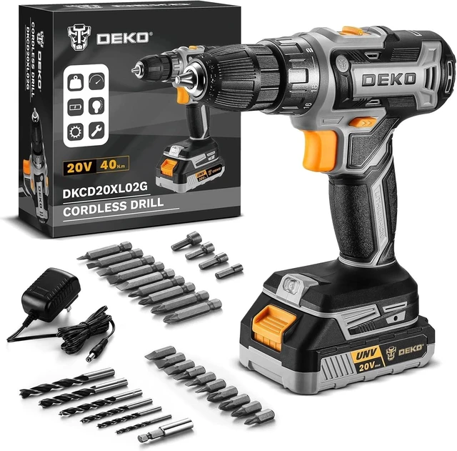 Main image of 20V Cordless Power Drill Set with Battery & Charger Perfect for DIY Projects