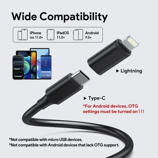 Alt view image 2 of 7 - 2K Waterproof Endoscope for Phone - Dual Lens, 16.5ft Flexible, Compact Design