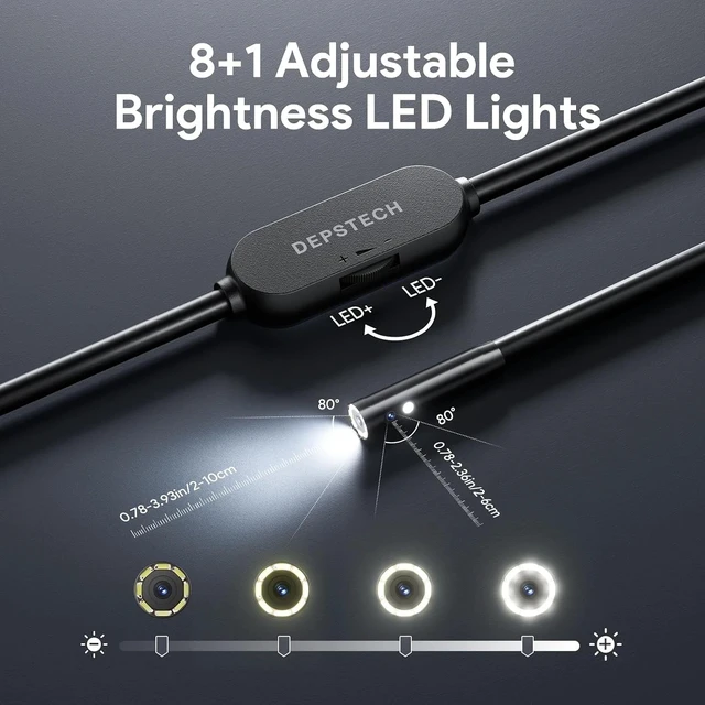 Alt view image 7 of 7 - 2K Waterproof Endoscope for Phone - Dual Lens, 16.5ft Flexible, Compact Design