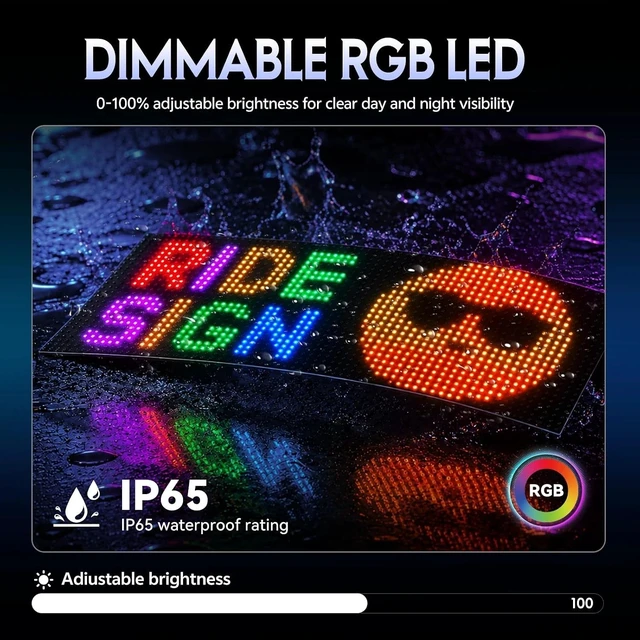Alt view image 2 of 6 - Bright 10"x5" LED Advertising Sign with Dual Row Display - Attracts Attention
