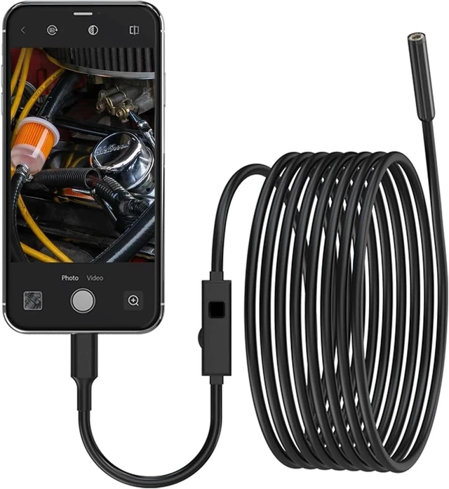 Main image of 1920P HD Dual Lens Waterproof Endoscope Camera with 8LED Lights - 3.5ft