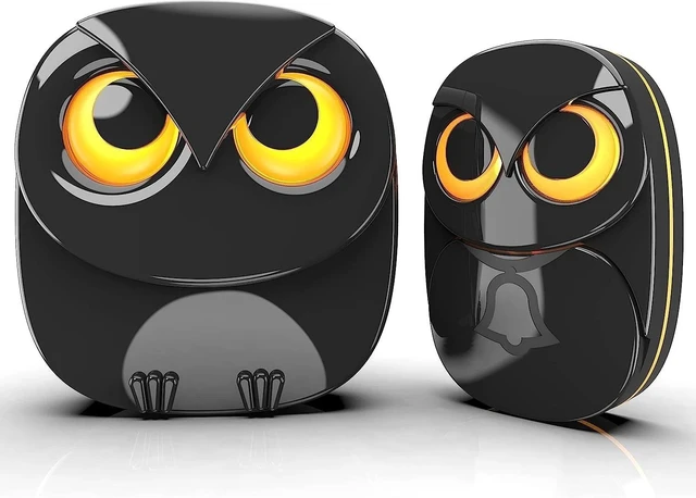 Main image of Cute Owl Wireless Doorbell with 1000ft Range - Easy Setup & Memory Function