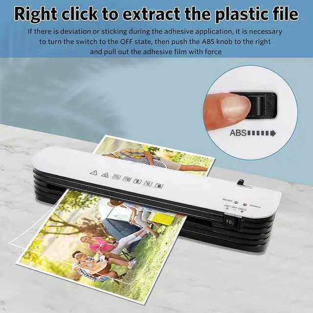 Alt view image 7 of 7 - Laminator Hot Cold A4 Letter Size Portable for Home Office Laminating Machine