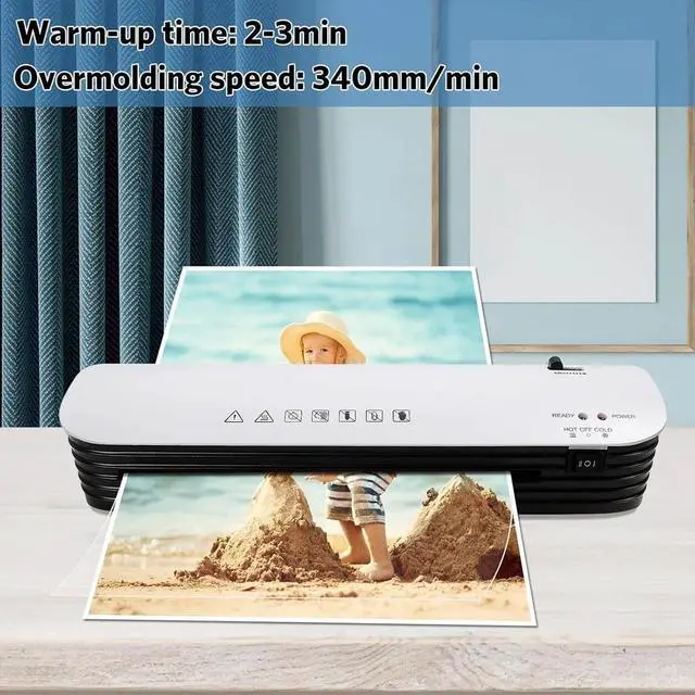 Alt view image 6 of 7 - Laminator Hot Cold A4 Letter Size Portable for Home Office Laminating Machine