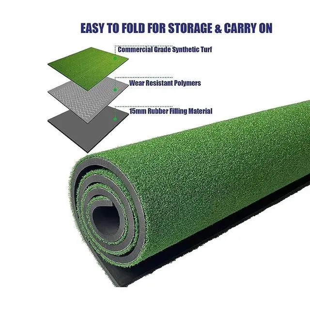 Alt view image 4 of 7 - Golf Hitting Mat Artificial Turf Mat for Indoor Outdoor Practice 3x4 Ft Backyard