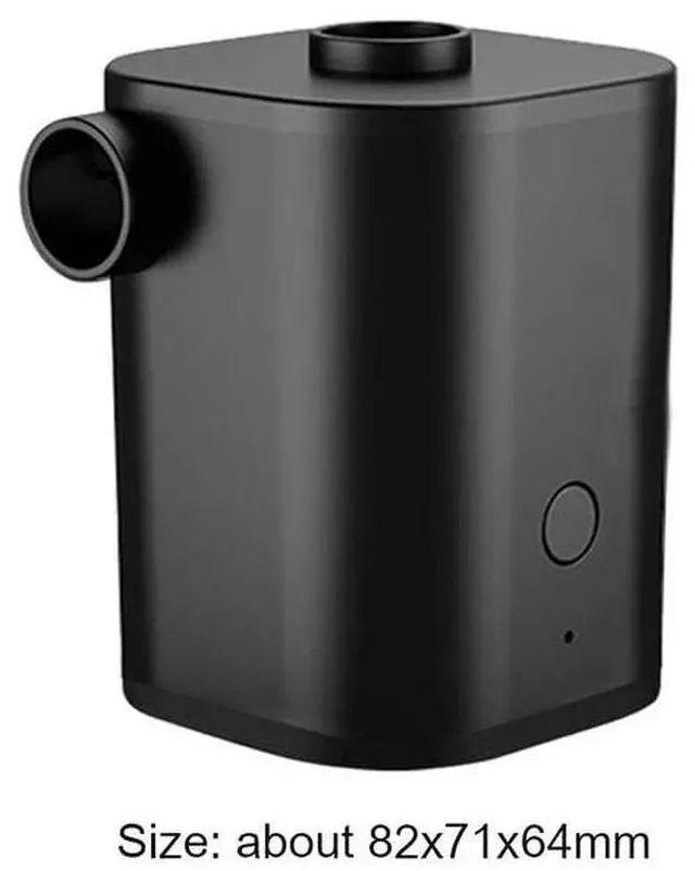 Alt view image 5 of 5 - Wireless Portable Air Pump for Inflatable Recharge Air Mattress 5 Nozzles Black