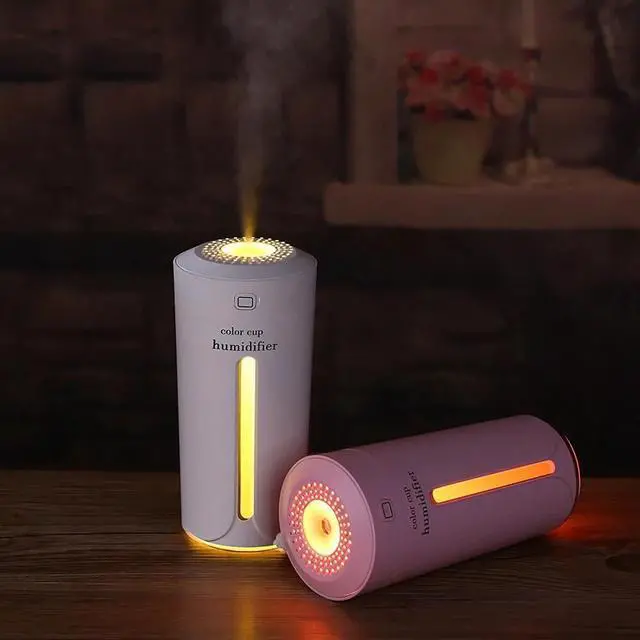 Alt view image 4 of 7 - Portable Humidifier Cup Moisture Mobile USB Powered LED Night Light Humidifying