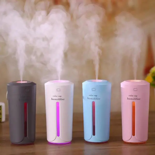 Alt view image 5 of 7 - Portable Humidifier Cup Moisture Mobile USB Powered LED Night Light Humidifying