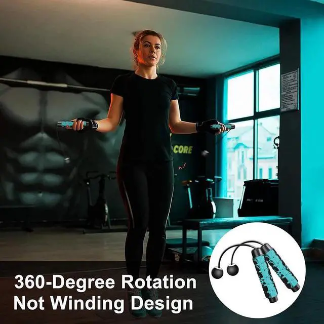 Alt view image 5 of 7 - Ropeless Jump Rope Weight Adjustable Fitness Workout Sport Skipping Cordless