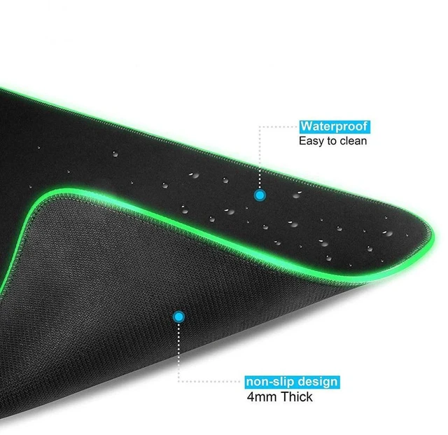 Alt view image 3 of 7 - Gaming Mouse Pad RGB LED Light Color Switching For Computer Laptop Large