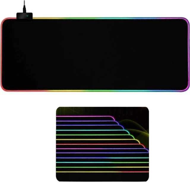 Main image of Gaming Mouse Pad RGB LED Light Color Switching For Computer Laptop Large