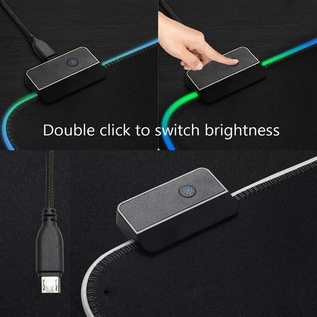 Alt view image 6 of 7 - Gaming Mouse Pad RGB LED Light Color Switching For Computer Laptop Large
