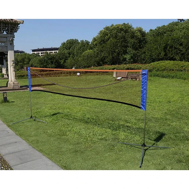 Alt view image 6 of 7 - Portable Badminton Net Set Tennis Volleyball Training Height Adjustable w/ Bag