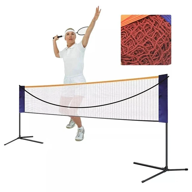 Alt view image 2 of 7 - Portable Badminton Net Set Tennis Volleyball Training Height Adjustable w/ Bag
