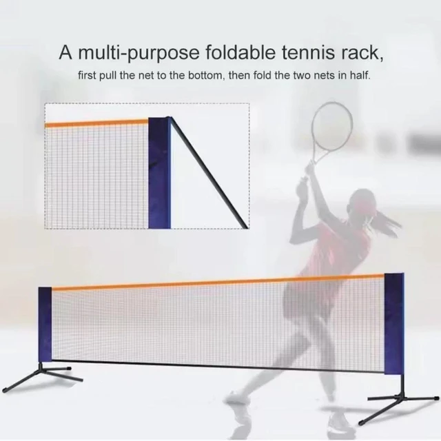 Alt view image 3 of 7 - Portable Badminton Net Set Tennis Volleyball Training Height Adjustable w/ Bag