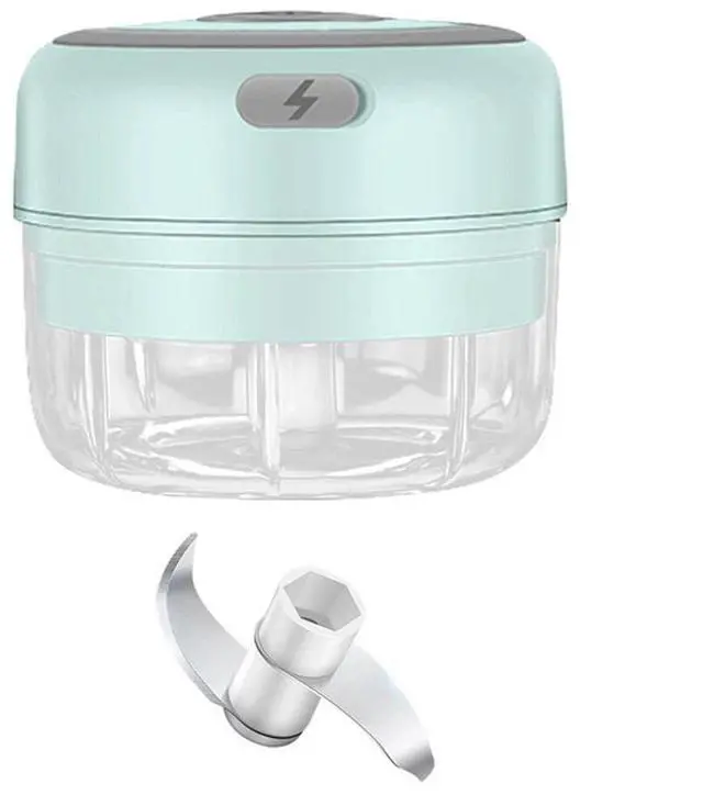 Alt view image 6 of 6 - Electric Mini Garlic Vegetable Chopper Food Slicer and Portable Blender Masher