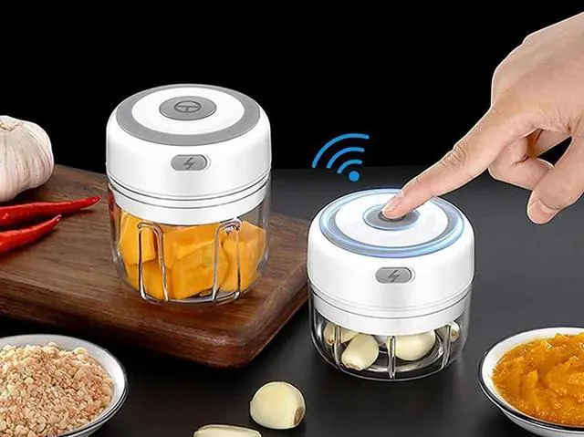 Alt view image 5 of 6 - Electric Mini Garlic Vegetable Chopper Food Slicer and Portable Blender Masher