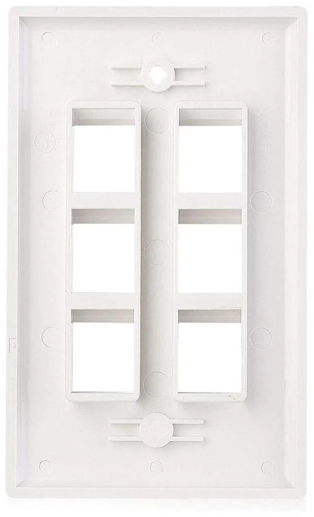 Alt view image 4 of 5 - 10 Packs Wall Plate 6 Port White Unbreakable Toggle Outlet Cover