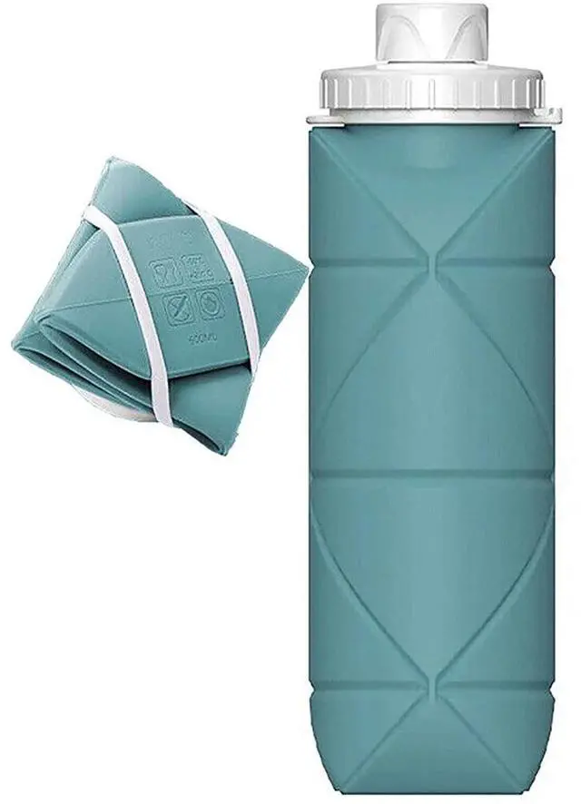 Alt view image 4 of 4 - 600ml Foldable Cycling Portable Sport Water Bottle Retractable Silicone Cup