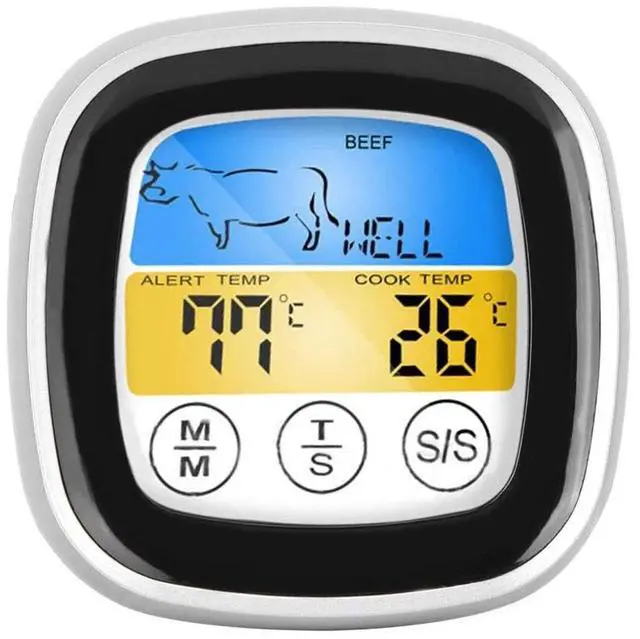 Main image of Meat Thermometer 2in1 Digital Food Kitchen Touch Screen Temperature Tester
