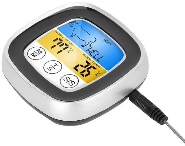 Alt view image 3 of 5 - Meat Thermometer 2in1 Digital Food Kitchen Touch Screen Temperature Tester