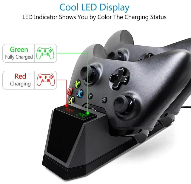 Alt view image 6 of 7 - Xbox One Controller Charger Dual Charging Station Compatible with Xbox One