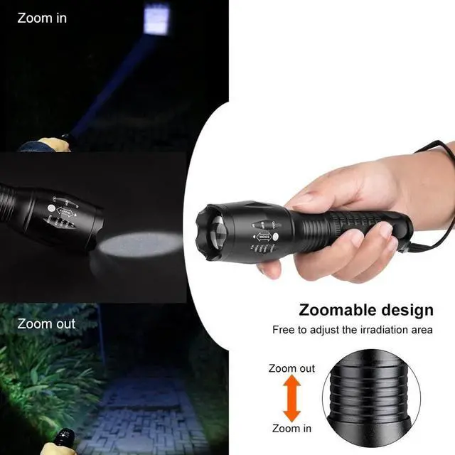 Alt view image 6 of 7 - Bicycle Front Head Light Waterproof LED Bike Safety Flashlight Taillight Combo