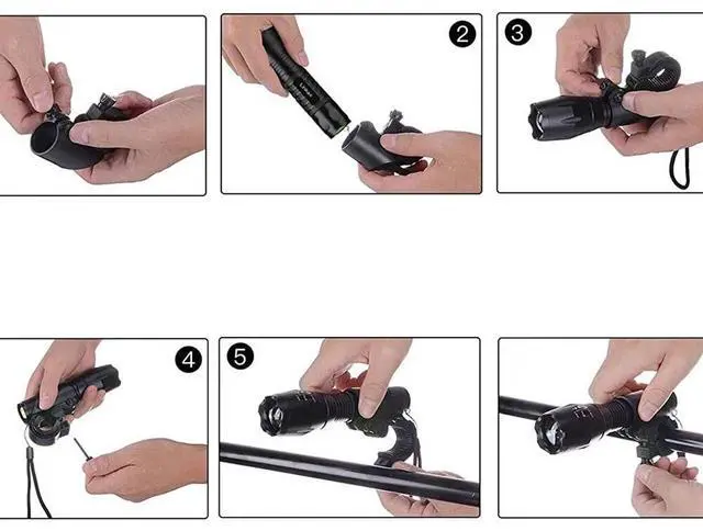 Alt view image 5 of 7 - Bicycle Front Head Light Waterproof LED Bike Safety Flashlight Taillight Combo