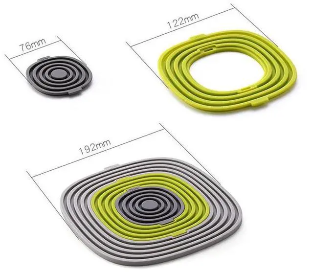 Alt view image 6 of 6 - 3in1 Silicone Coasters Hot Pads Heat Resistant Trivets for Hot Pots Pans Cups