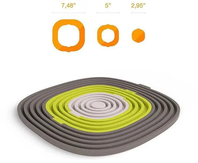 Alt view image 4 of 6 - 3in1 Silicone Coasters Hot Pads Heat Resistant Trivets for Hot Pots Pans Cups