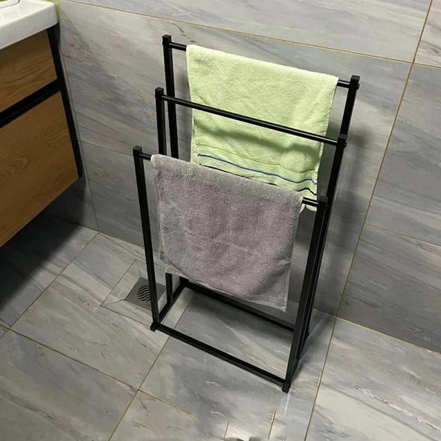 Alt view image 5 of 7 - Free Standing Towel Rack Holder 3 Tier Metal for Bathroom Hand Towel Shelf