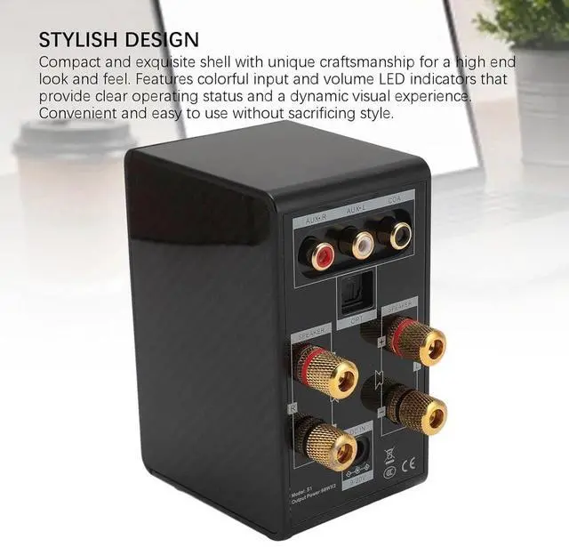 Alt view image 7 of 7 - Digital Amplifier Bluetooth 5.0 USB DAC Coax Opt Home Audio Amp Mini 136W