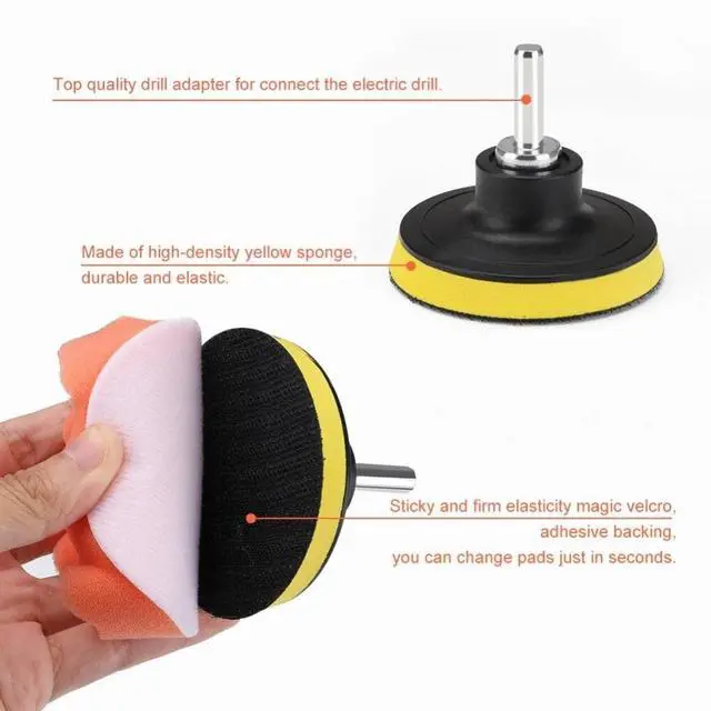 Alt view image 4 of 7 - Drill Brush Attachment Set 22 Pieces for Power Drill Kitchen Cleaning Car Waxing