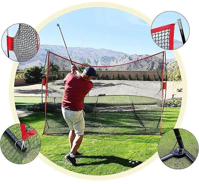Alt view image 6 of 7 - Outdoor Portable Golf Practice Net 10 FT x 7 FT Driving Range Golf Training Net
