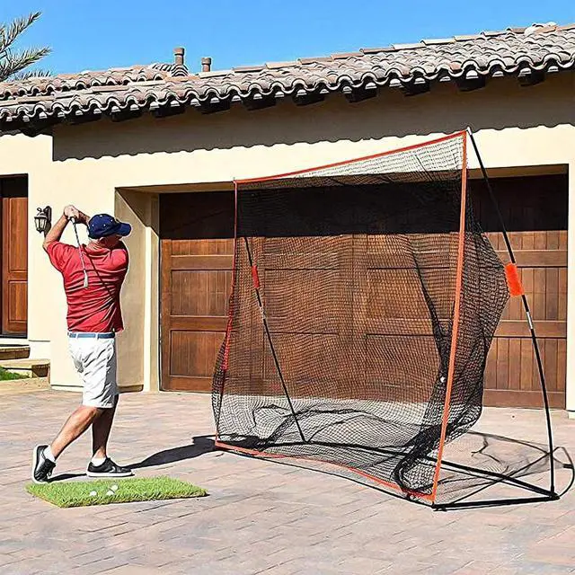 Alt view image 7 of 7 - Outdoor Portable Golf Practice Net 10 FT x 7 FT Driving Range Golf Training Net